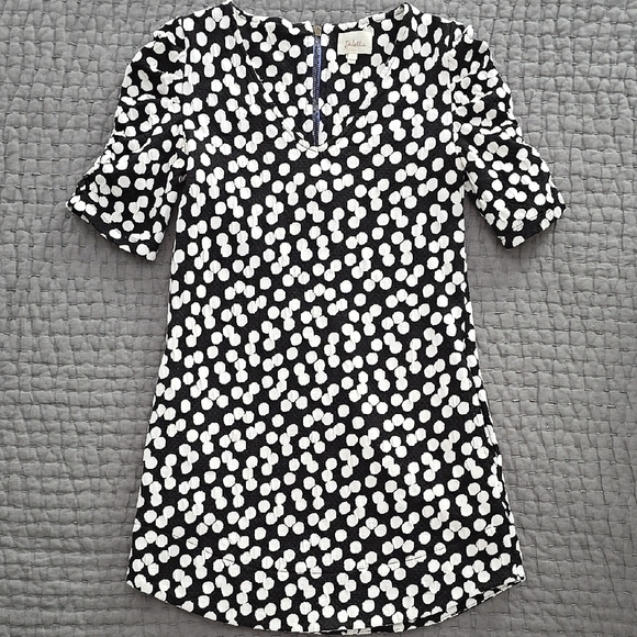 Deletta Black and White Polka Dot Women's Top Or Tunic - Picture 3 of 14